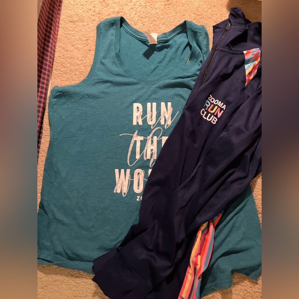 SkirtSports Teal Run the World Tank Top